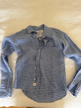 Frank & Eileen Blue Gingham Long-Sleeve Button-Down Shirt